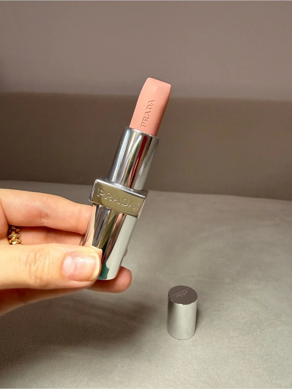 Prada Monochrome Soft Matte Lipstick - White Box with Light Green Label